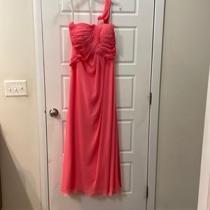 Bill Levkoff coral bridesmaid dress. Never worn tags still on.